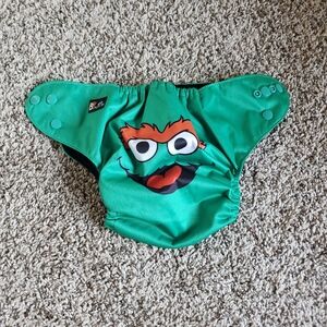 Bear Booties Oscar the Grouch Cloth Diaper
